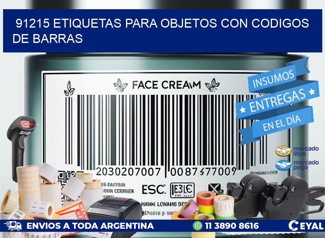91215 ETIQUETAS PARA OBJETOS CON CODIGOS DE BARRAS