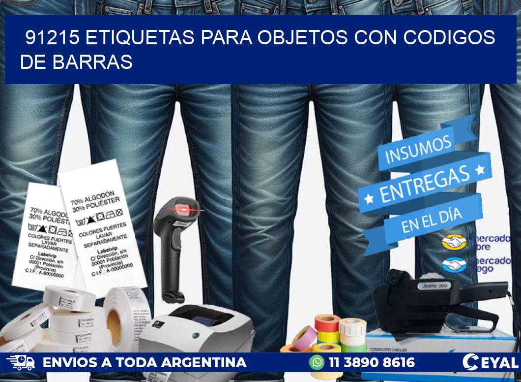 91215 ETIQUETAS PARA OBJETOS CON CODIGOS DE BARRAS