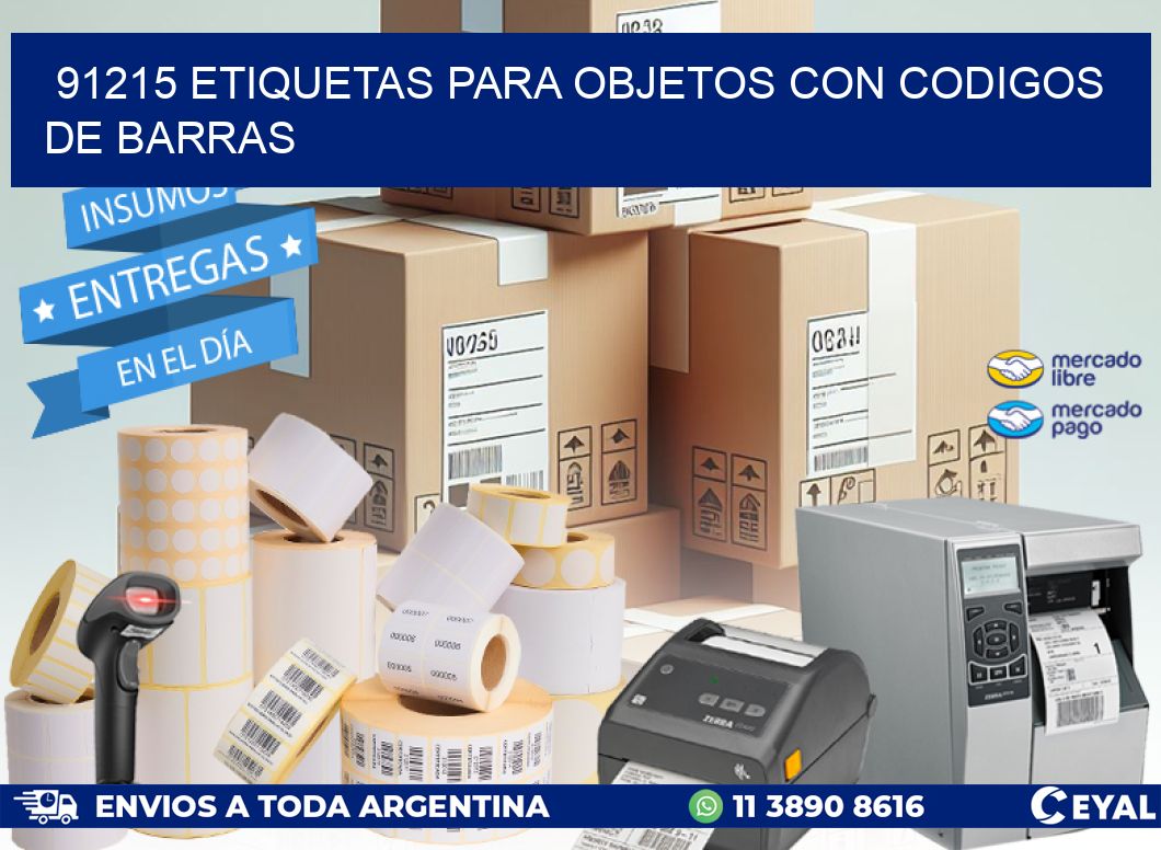 91215 ETIQUETAS PARA OBJETOS CON CODIGOS DE BARRAS