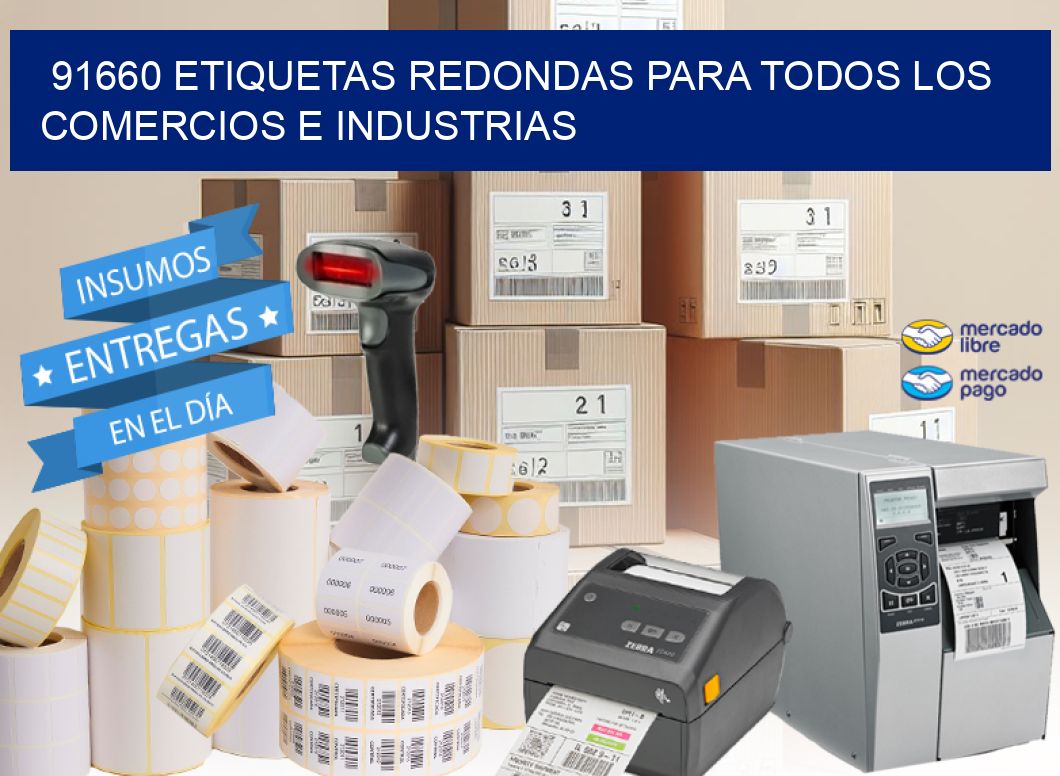 91660 ETIQUETAS REDONDAS PARA TODOS LOS COMERCIOS E INDUSTRIAS