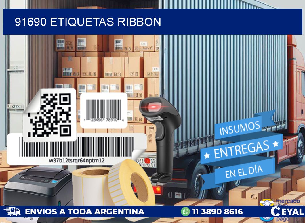 91690 ETIQUETAS RIBBON