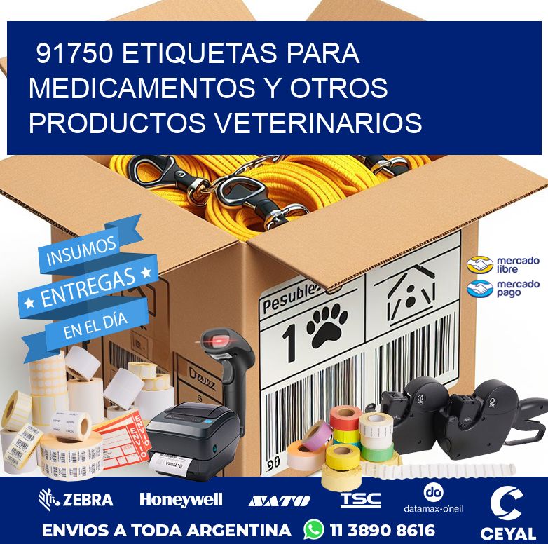 91750 ETIQUETAS PARA MEDICAMENTOS Y OTROS PRODUCTOS VETERINARIOS
