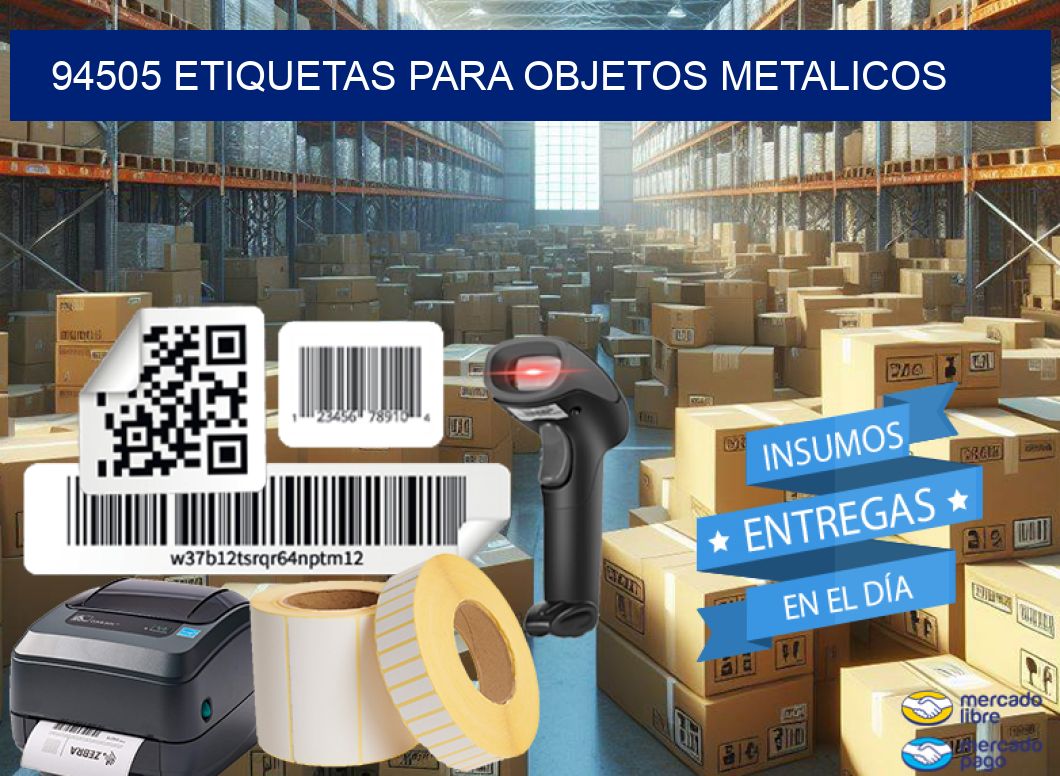 94505 etiquetas para objetos metalicos