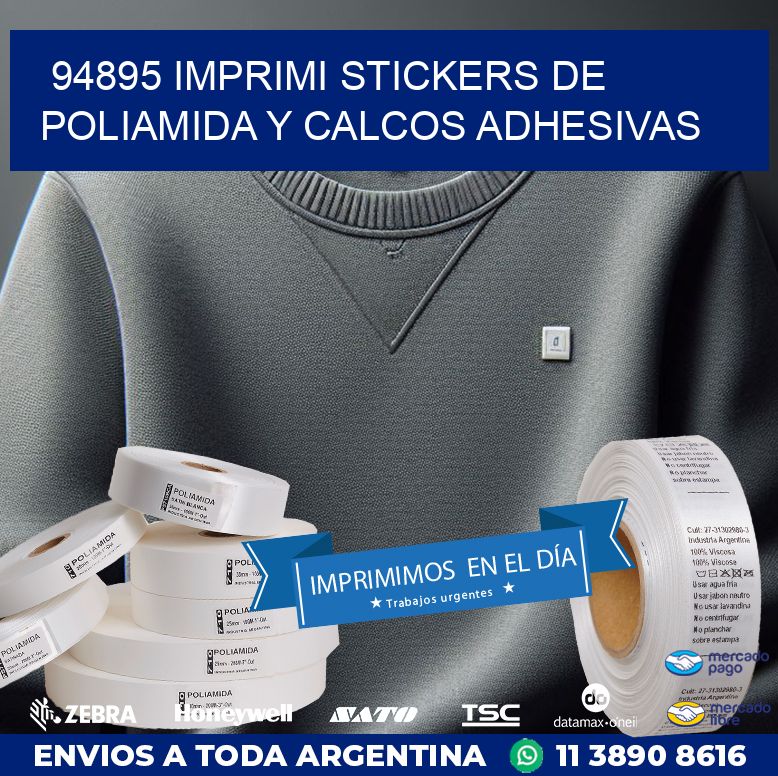 94895 IMPRIMI STICKERS DE POLIAMIDA Y CALCOS ADHESIVAS