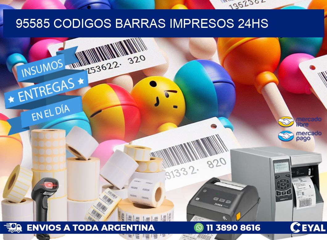 95585 Codigos barras impresos 24hs