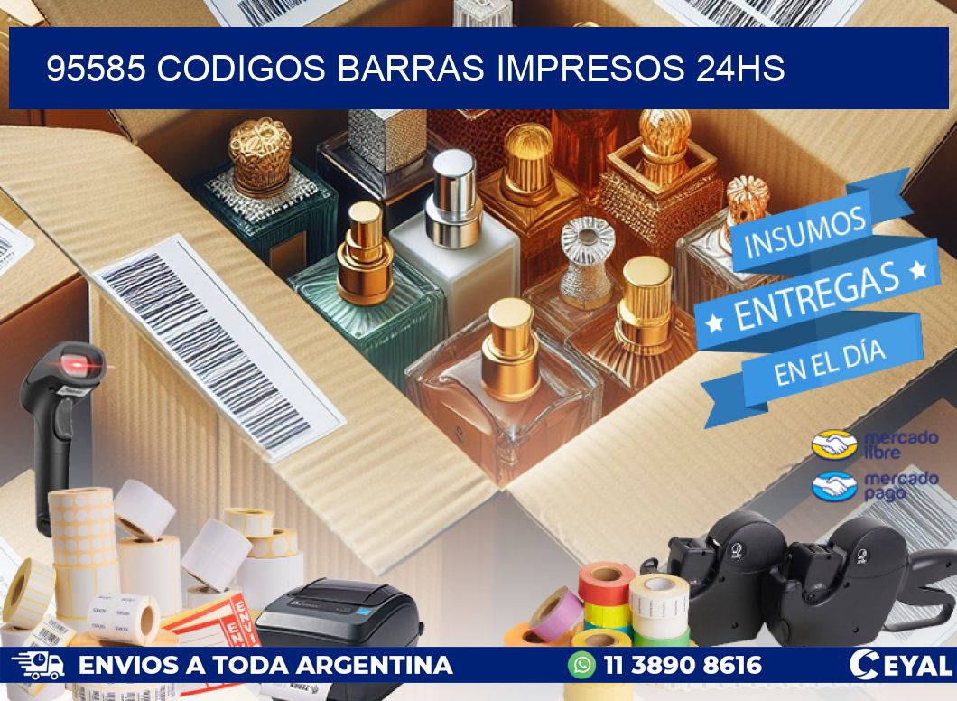 95585 Codigos barras impresos 24hs