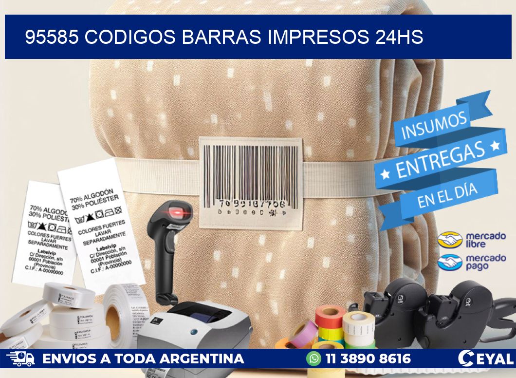 95585 Codigos barras impresos 24hs