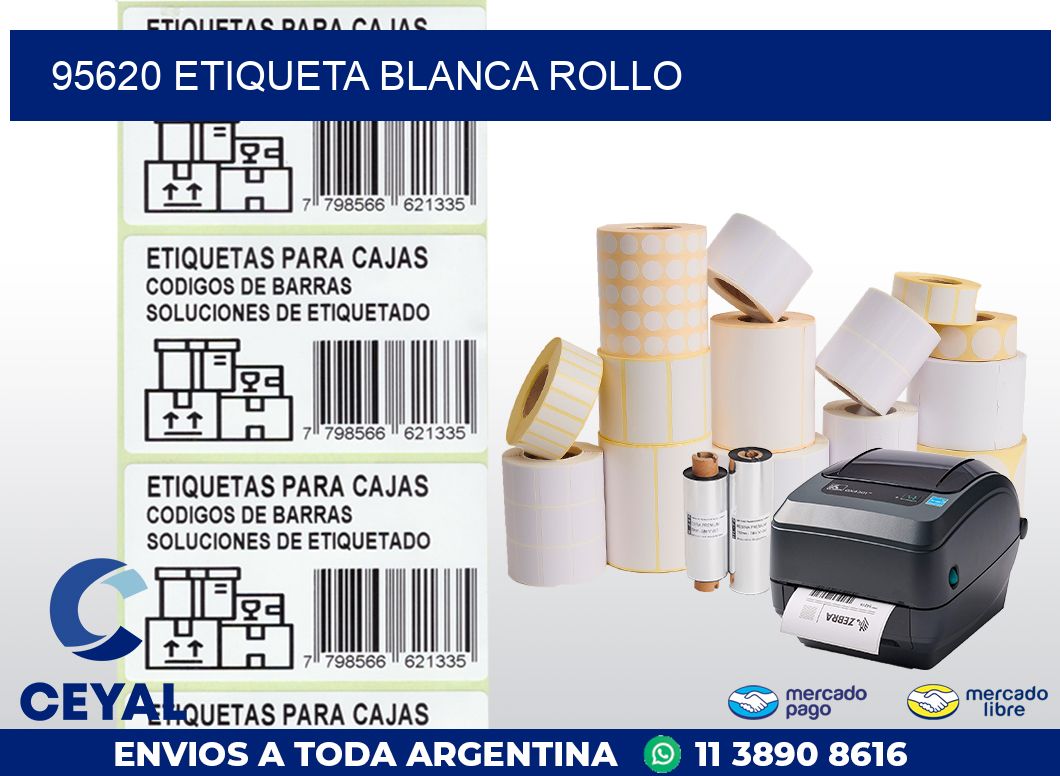 95620 etiqueta blanca rollo