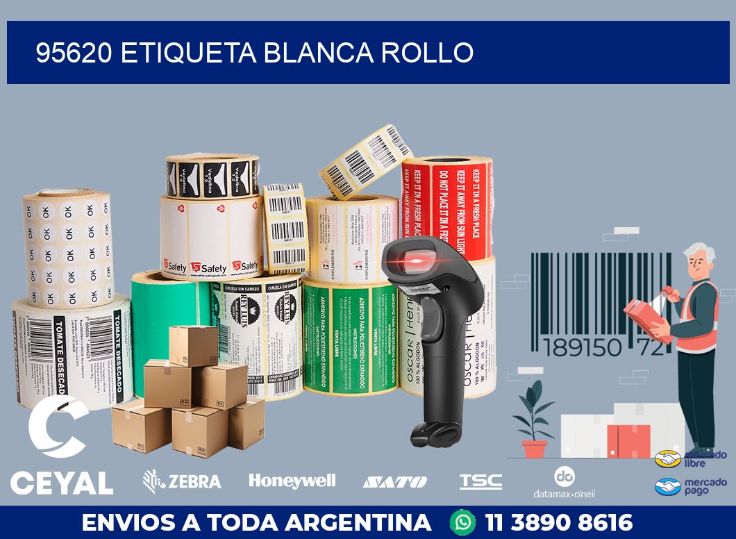 95620 etiqueta blanca rollo