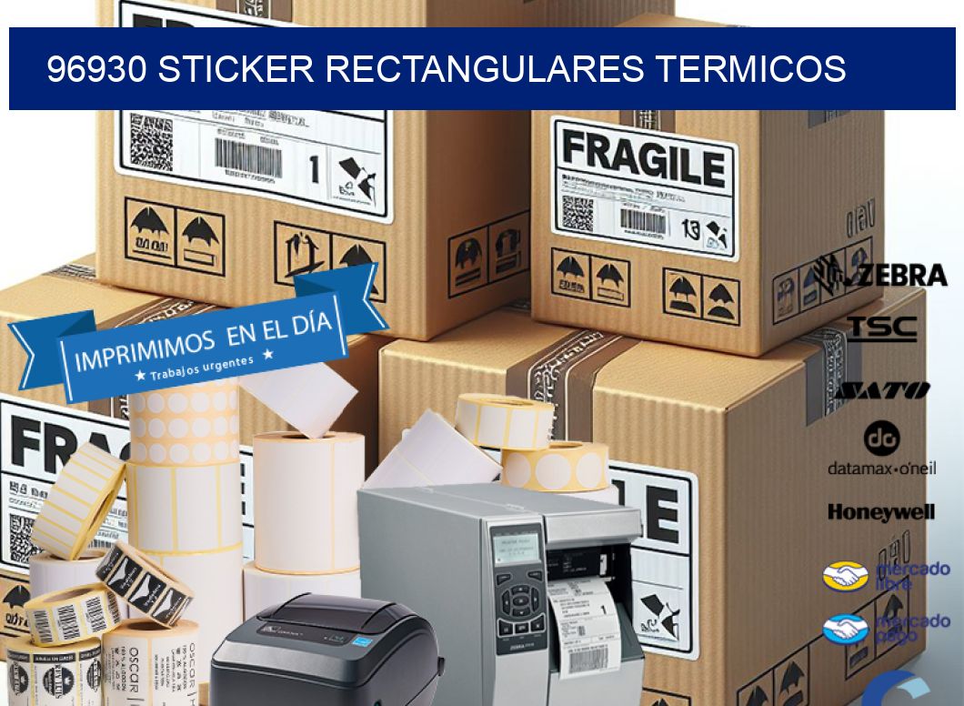 96930 Sticker rectangulares termicos