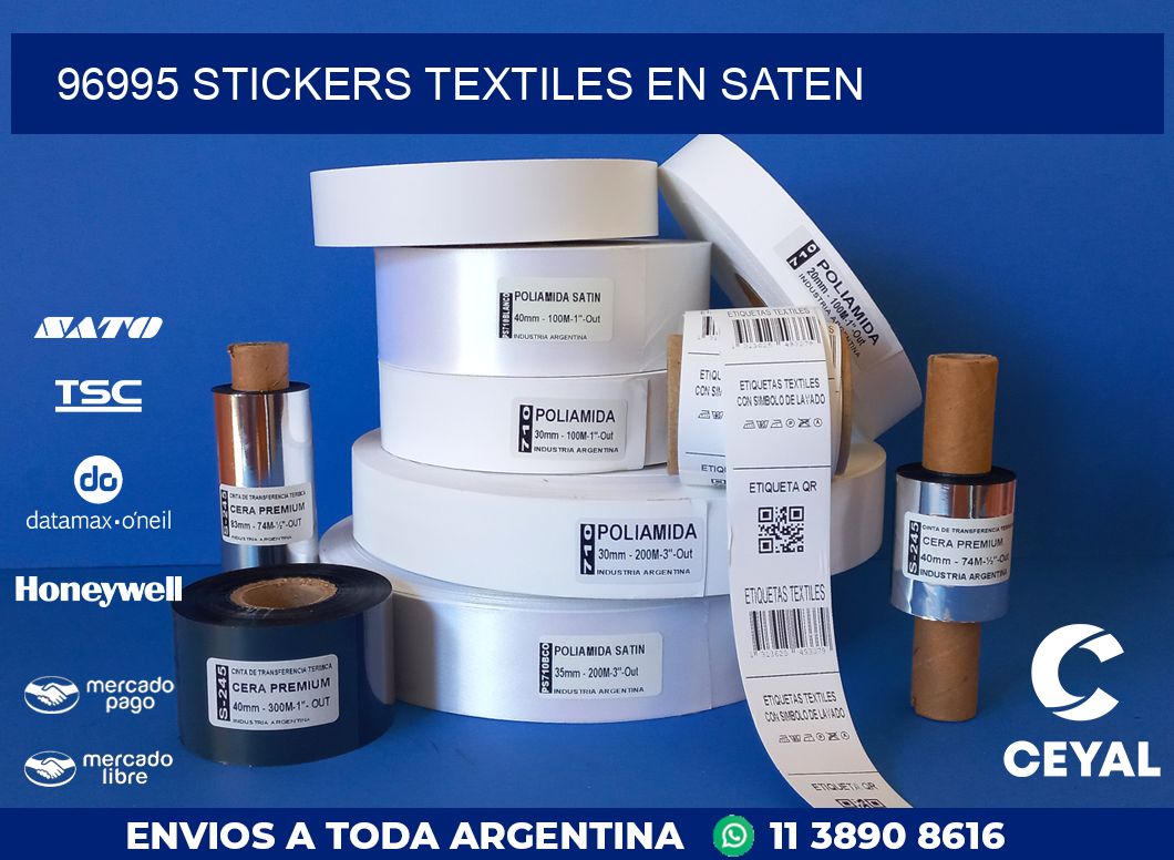 96995 STICKERS TEXTILES EN SATEN