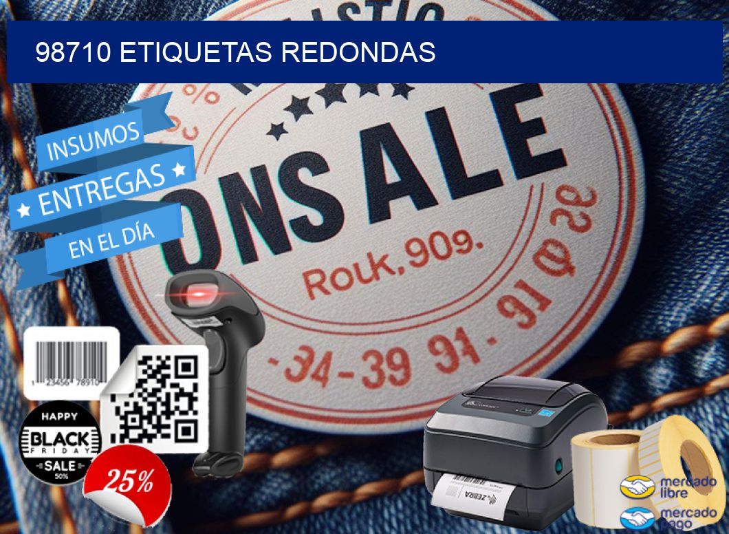 98710 ETIQUETAS REDONDAS