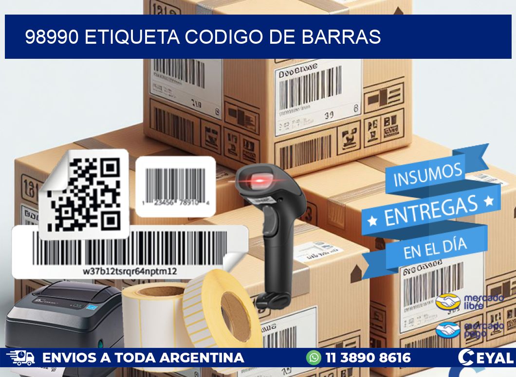 98990 etiqueta codigo de barras