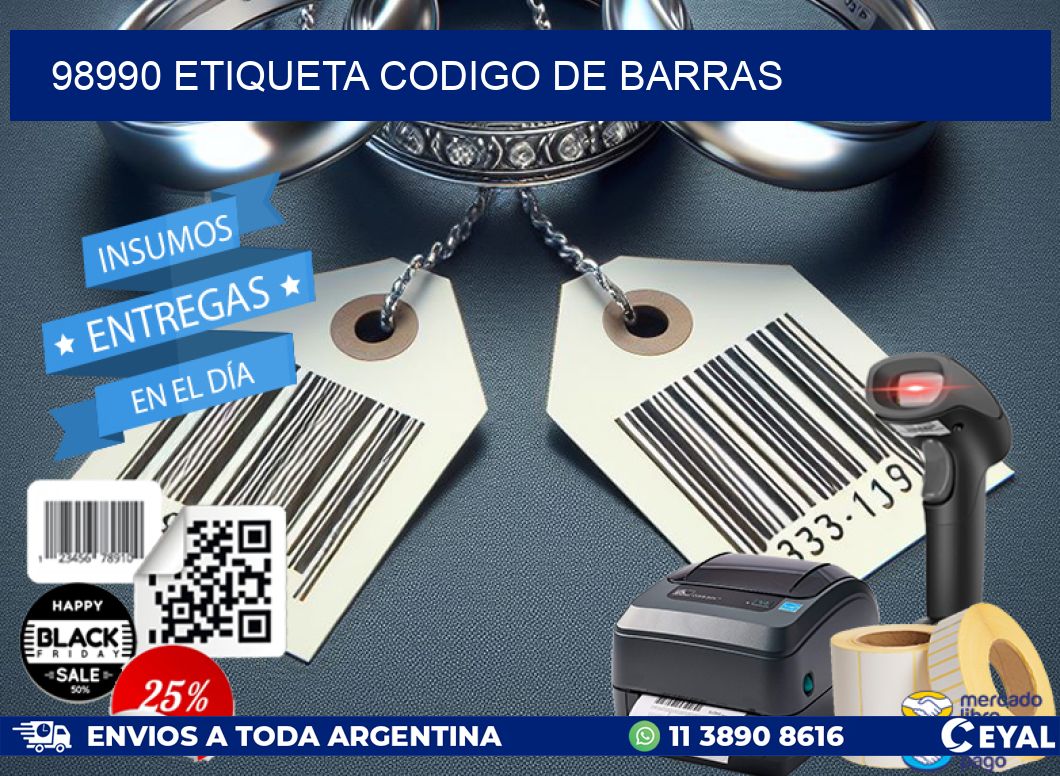 98990 etiqueta codigo de barras