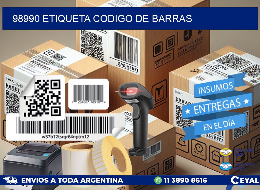 98990 etiqueta codigo de barras