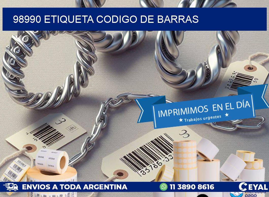 98990 etiqueta codigo de barras