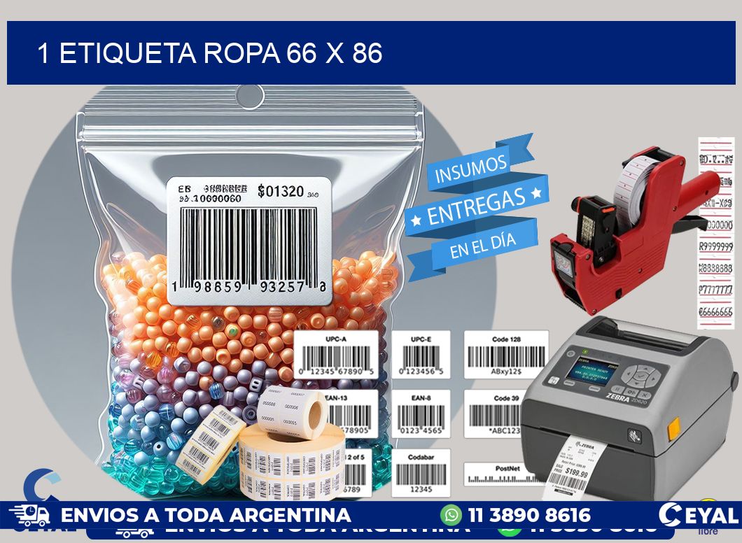 1 ETIQUETA ROPA 66 x 86