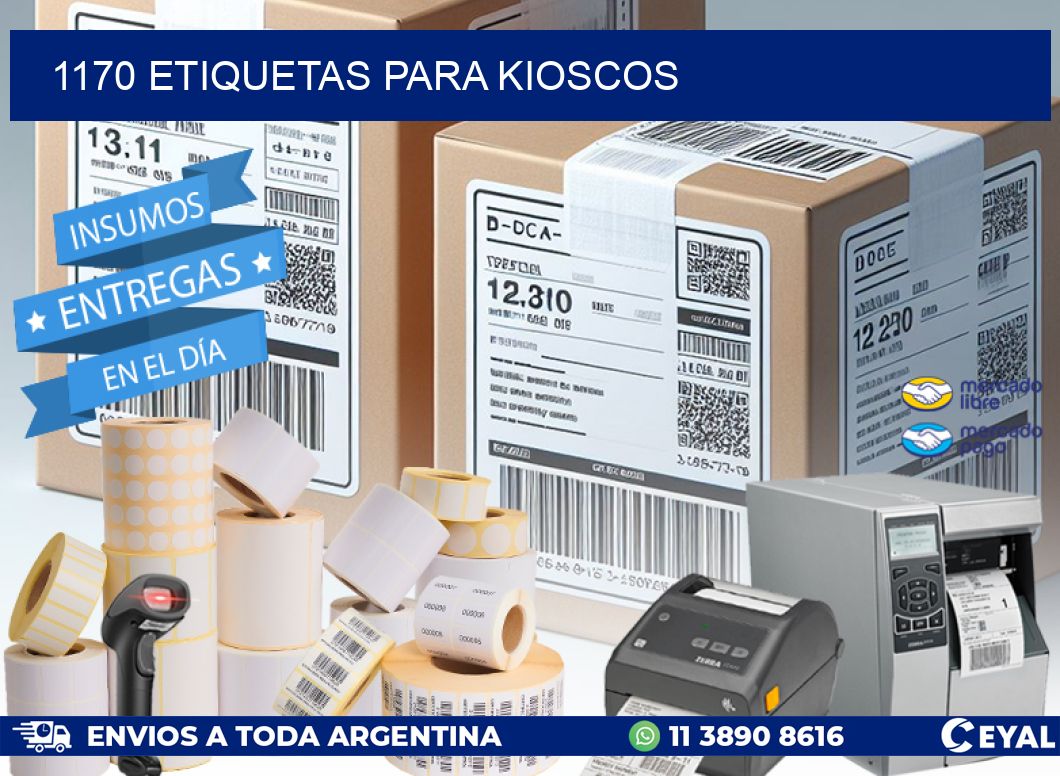 1170 ETIQUETAS PARA KIOSCOS