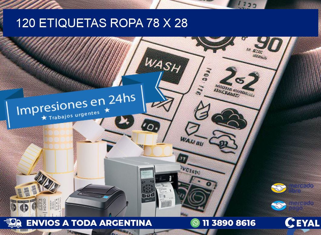 120 ETIQUETAS ROPA 78 x 28