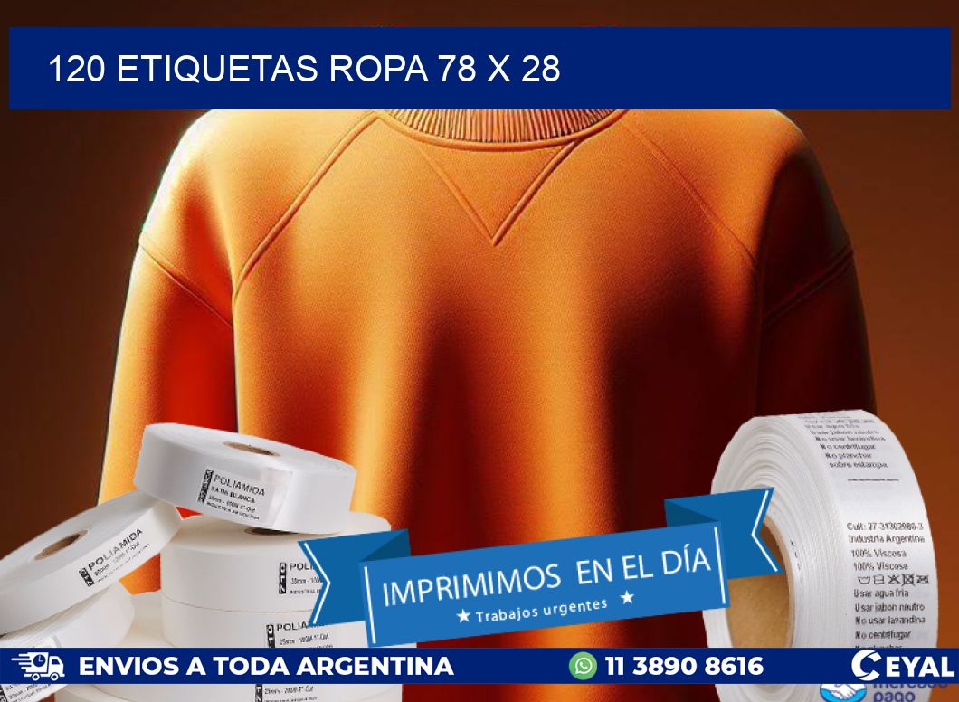 120 ETIQUETAS ROPA 78 x 28
