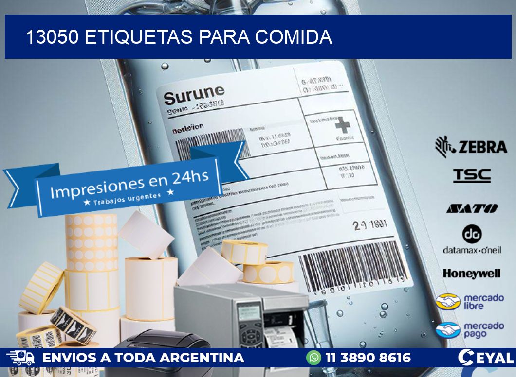 13050 ETIQUETAS PARA COMIDA