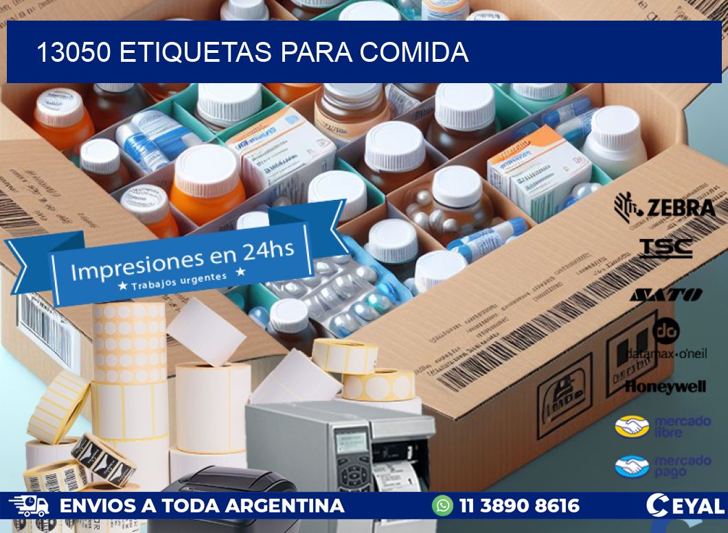13050 ETIQUETAS PARA COMIDA
