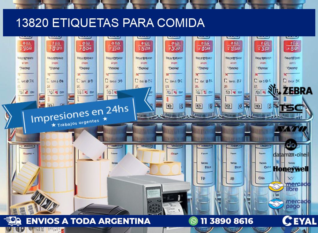 13820 ETIQUETAS PARA COMIDA