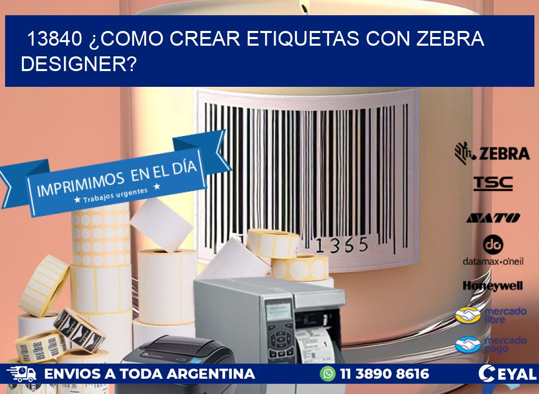 13840 ¿COMO CREAR ETIQUETAS CON ZEBRA DESIGNER?
