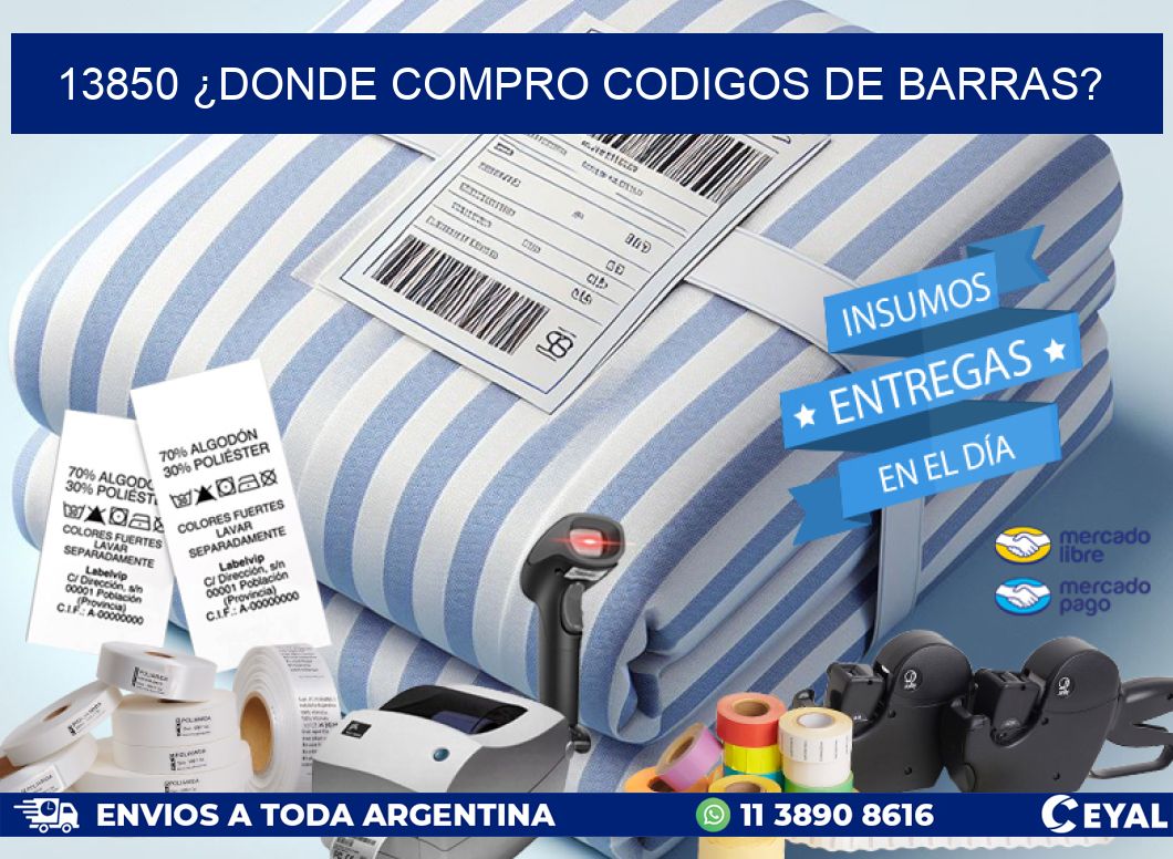 13850 ¿DONDE COMPRO CODIGOS DE BARRAS?