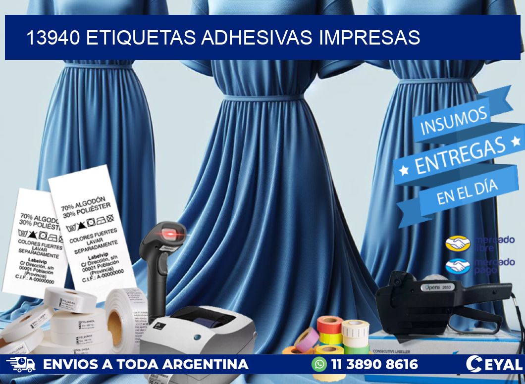 13940 ETIQUETAS ADHESIVAS IMPRESAS