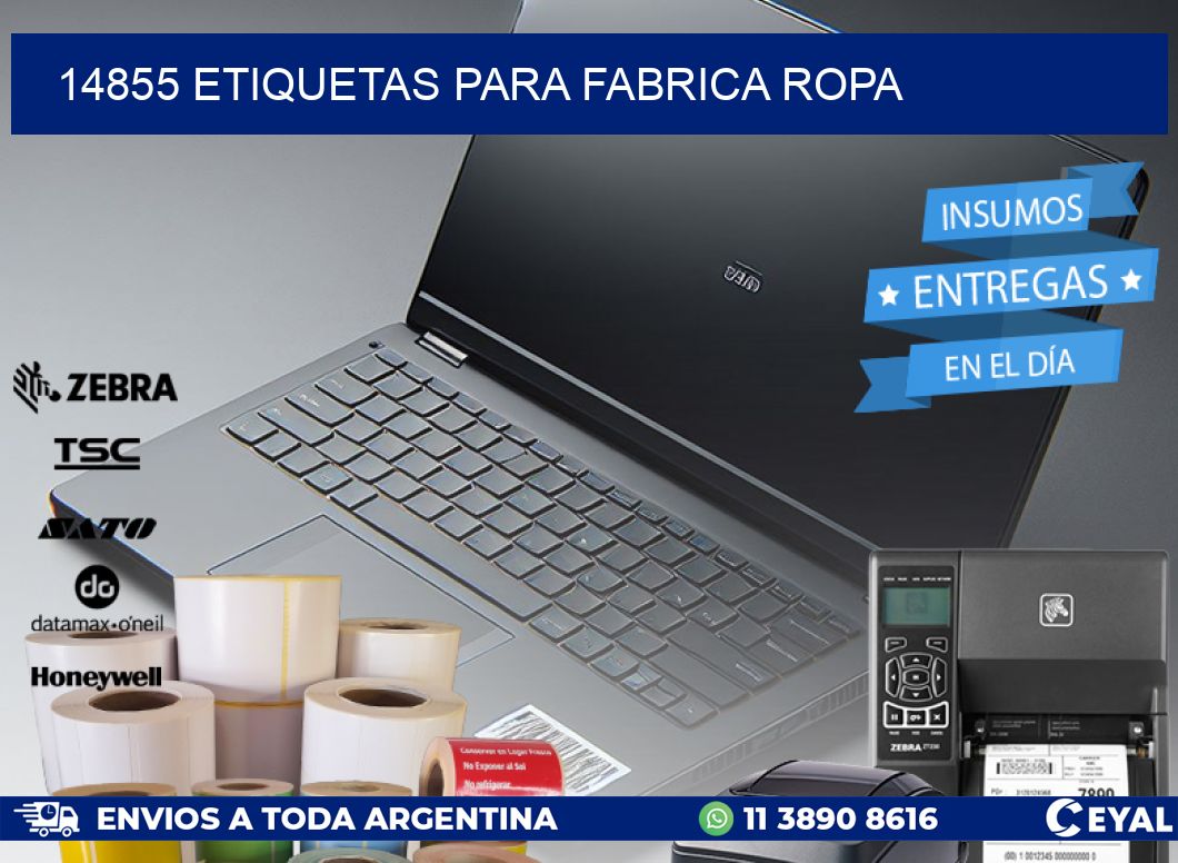 14855 ETIQUETAS PARA FABRICA ROPA
