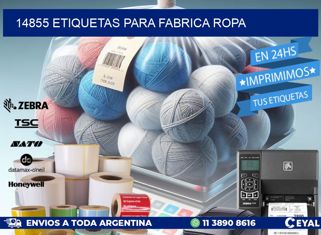 14855 ETIQUETAS PARA FABRICA ROPA