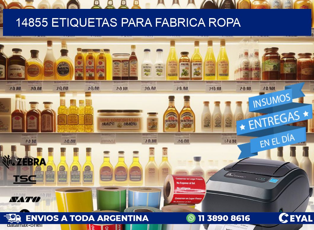 14855 ETIQUETAS PARA FABRICA ROPA