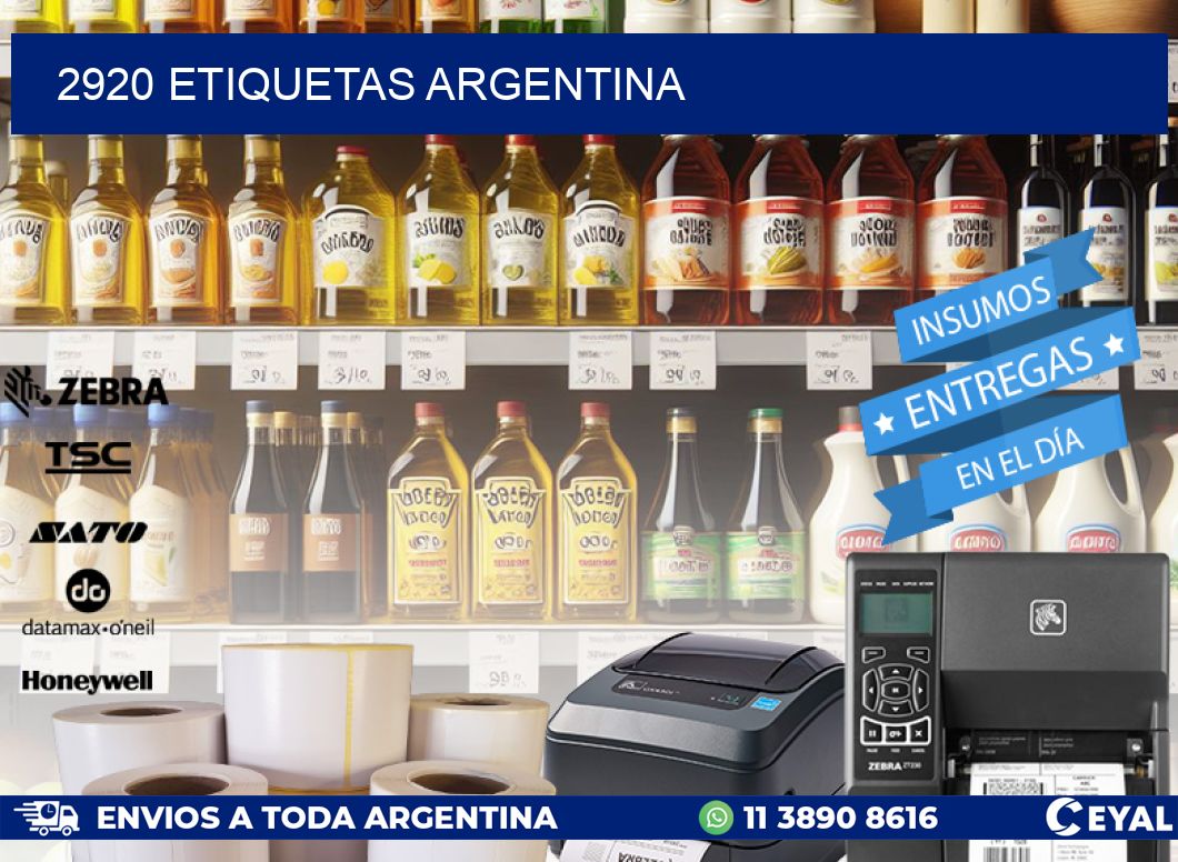 2920 ETIQUETAS ARGENTINA