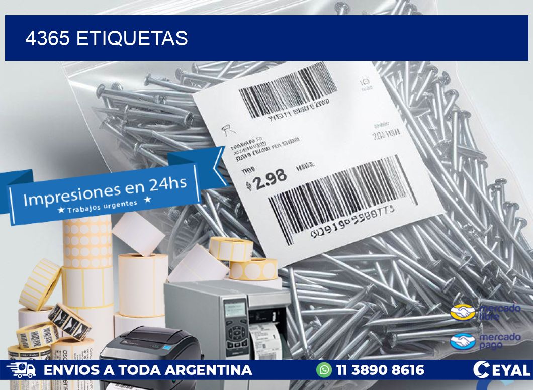 4365 ETIQUETAS