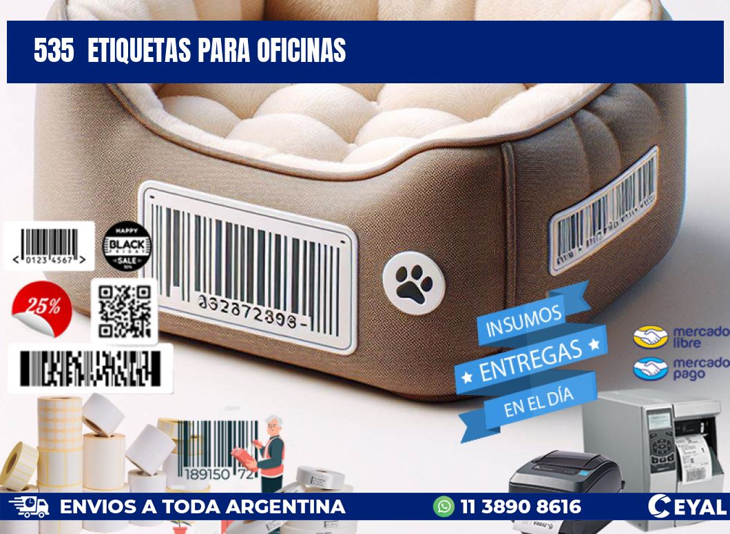 535 ETIQUETAS PARA OFICINAS