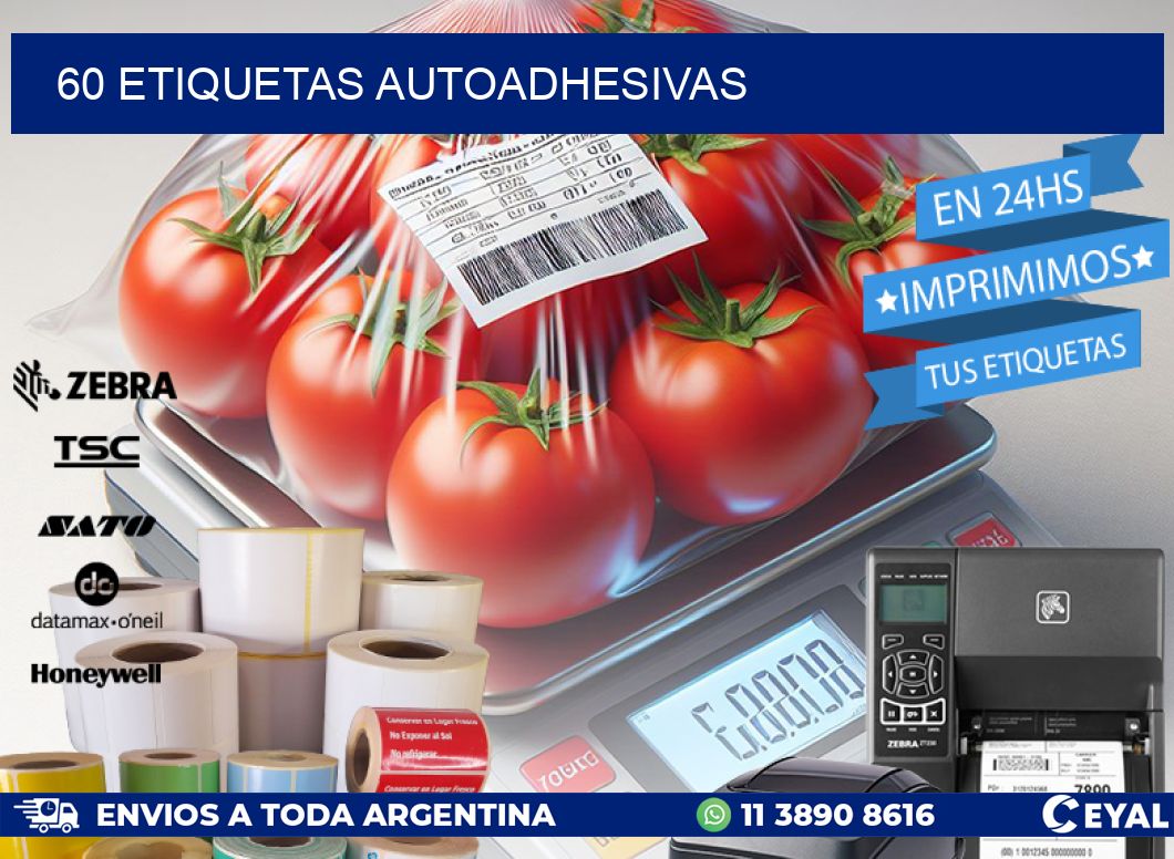 60 ETIQUETAS AUTOADHESIVAS