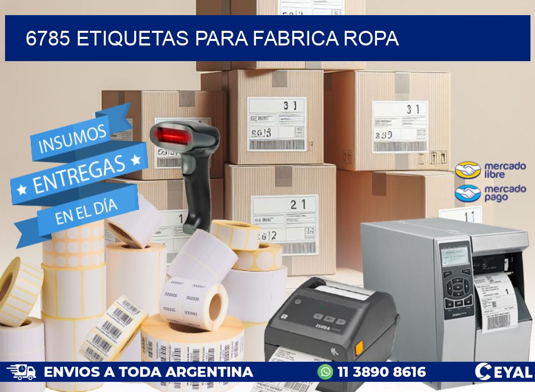 6785 ETIQUETAS PARA FABRICA ROPA