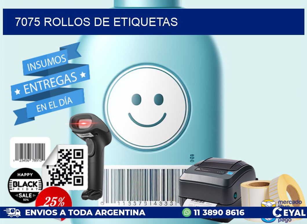 7075 ROLLOS DE ETIQUETAS