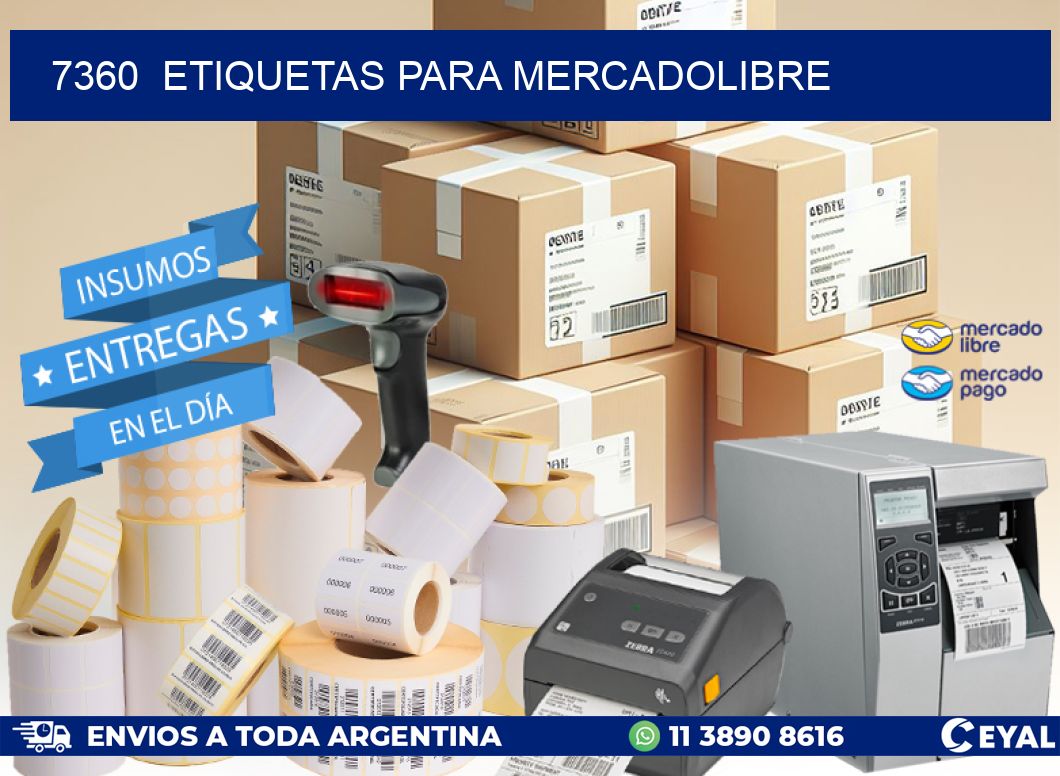 7360  ETIQUETAS PARA MERCADOLIBRE
