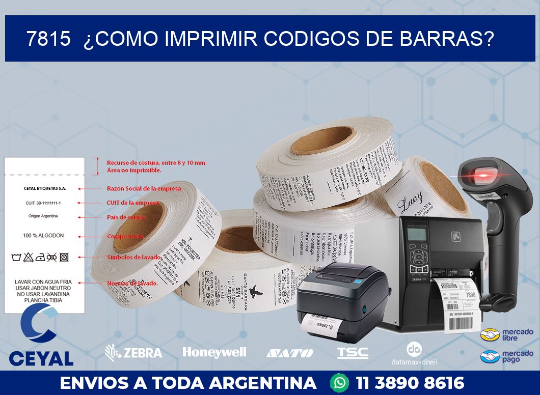 7815  ¿COMO IMPRIMIR CODIGOS DE BARRAS?