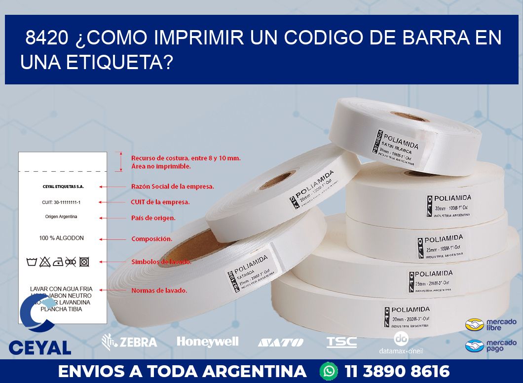 8420 ¿COMO IMPRIMIR UN CODIGO DE BARRA EN  UNA ETIQUETA?
