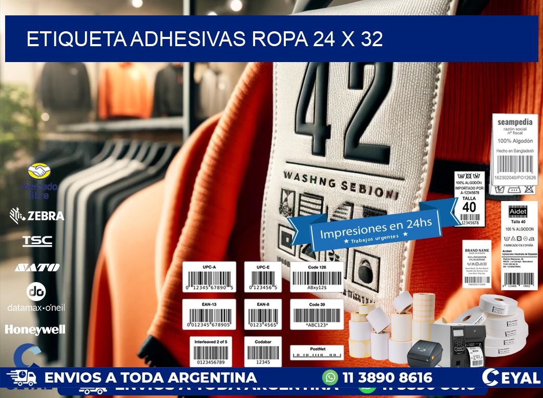ETIQUETA ADHESIVAS ROPA 24 x 32