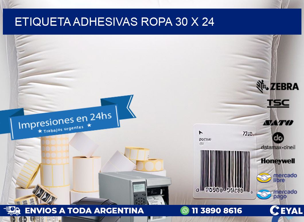 ETIQUETA ADHESIVAS ROPA 30 x 24
