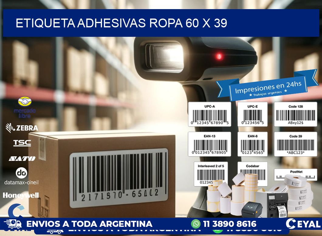 ETIQUETA ADHESIVAS ROPA 60 x 39
