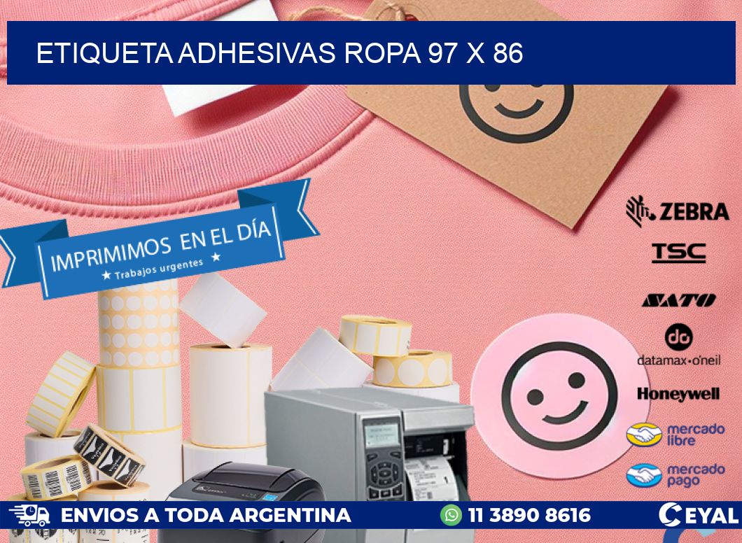 ETIQUETA ADHESIVAS ROPA 97 x 86