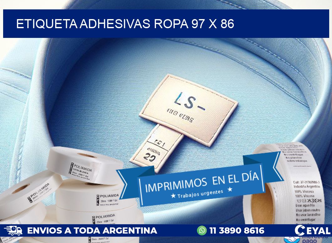ETIQUETA ADHESIVAS ROPA 97 x 86