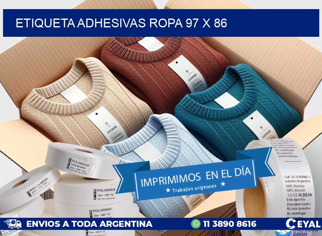 ETIQUETA ADHESIVAS ROPA 97 x 86