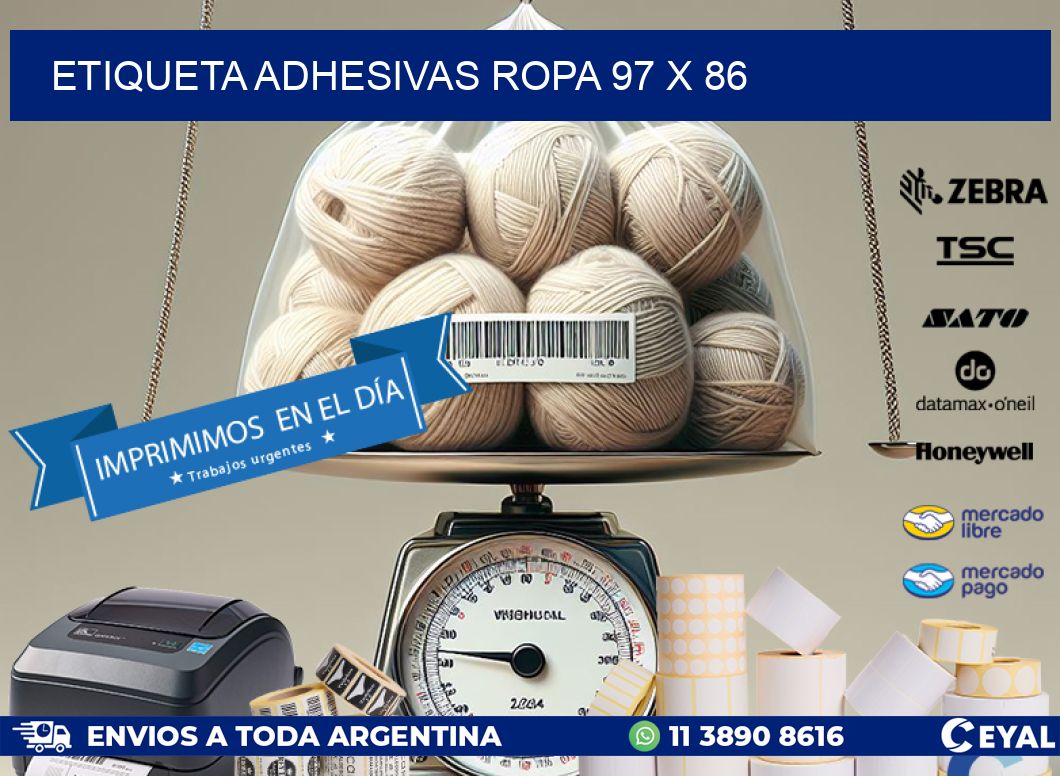 ETIQUETA ADHESIVAS ROPA 97 x 86