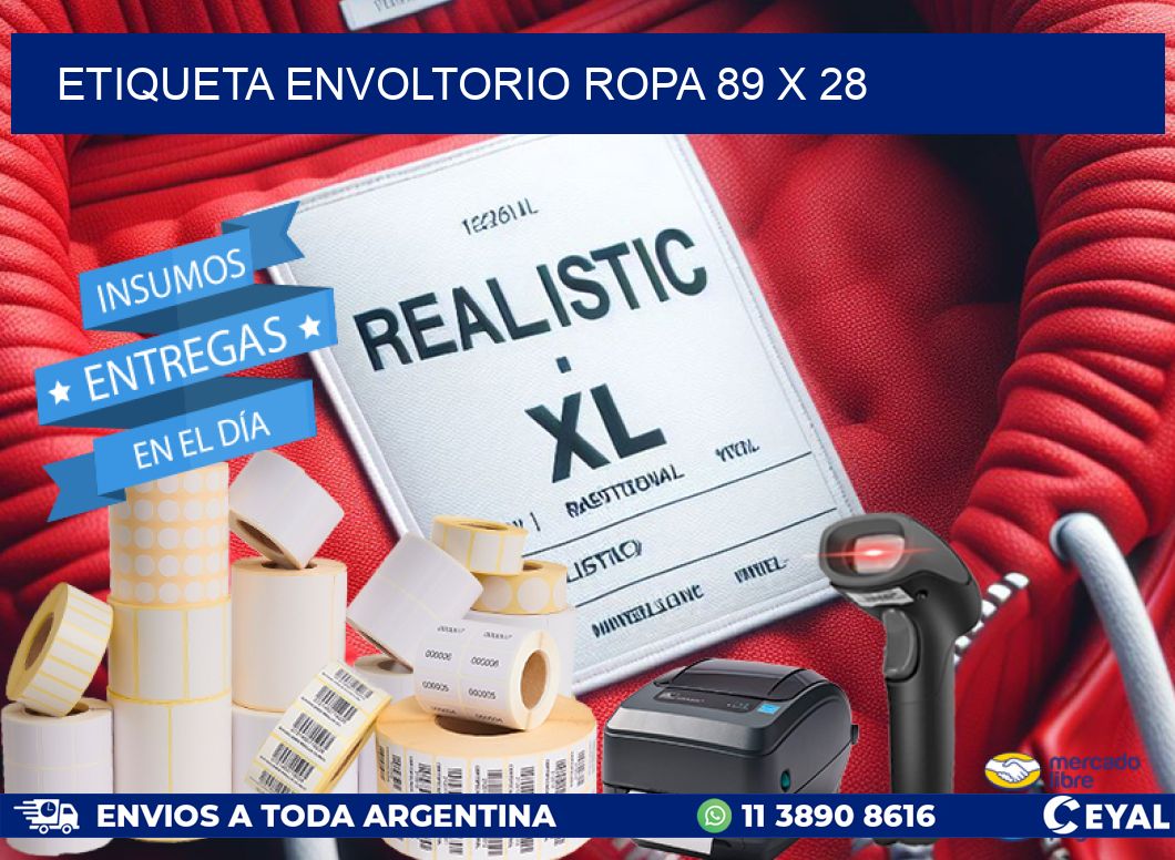 ETIQUETA ENVOLTORIO ROPA 89 x 28